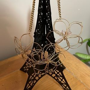 Necklace gold rose gold rhinestone